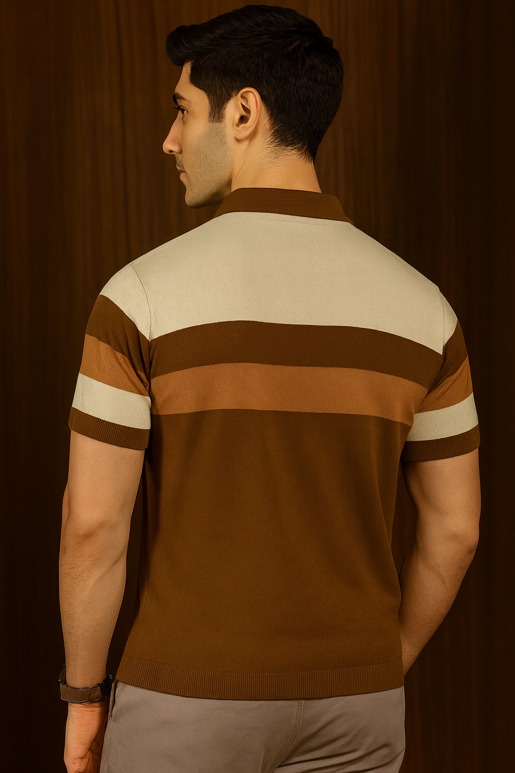 Modern Elegance: Smart Casual Polo Style for Men