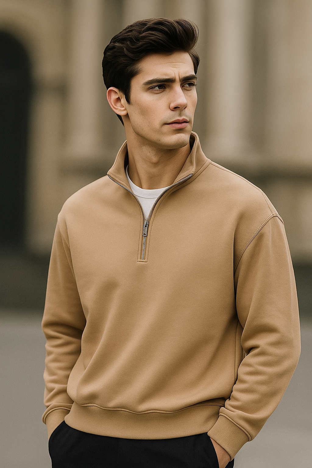 Stockton Men’s Stylish Fleece Sweatshirt – Ideal for Running, Gym, Travel & Casual Wear
