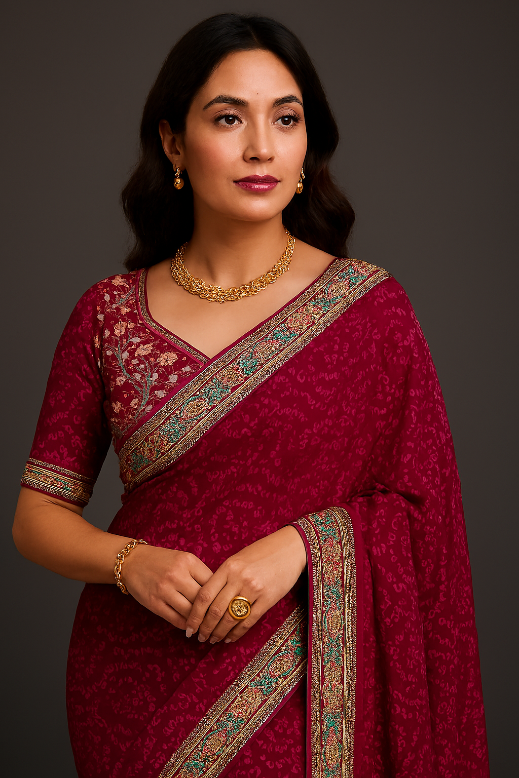 Bandhani Pure Georgette saree
