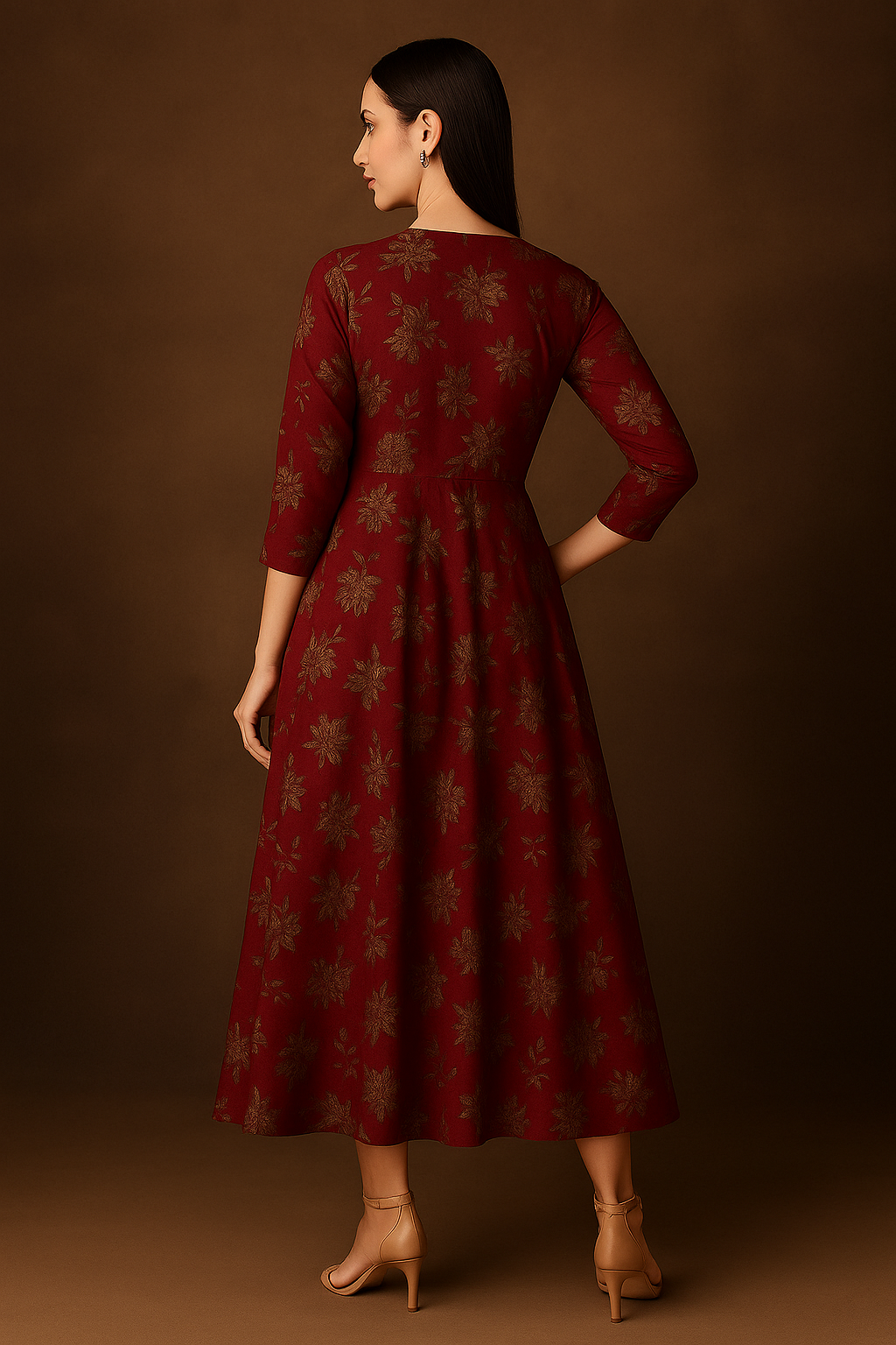 Graceful Bloom Maxi Dress – Soft Rayon Fabric