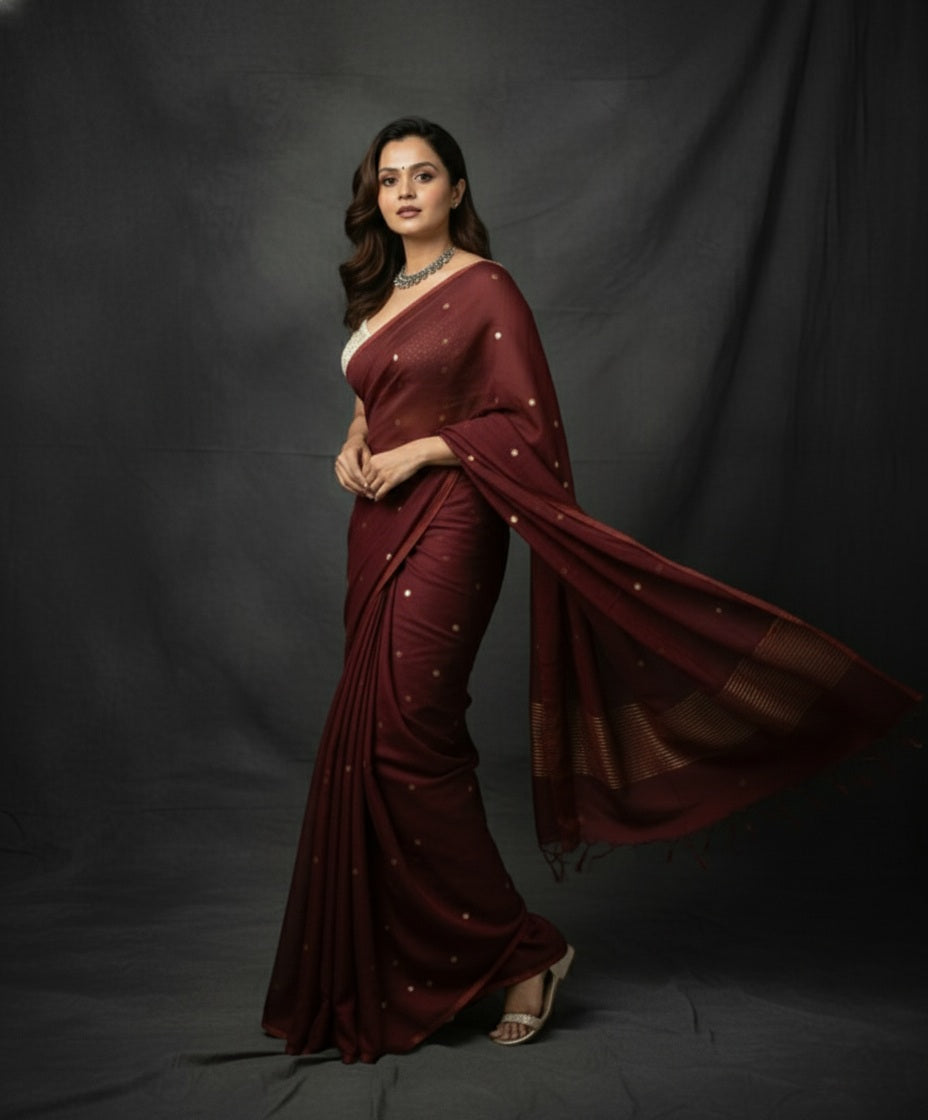Handcrafted Khadi Cotton Saree