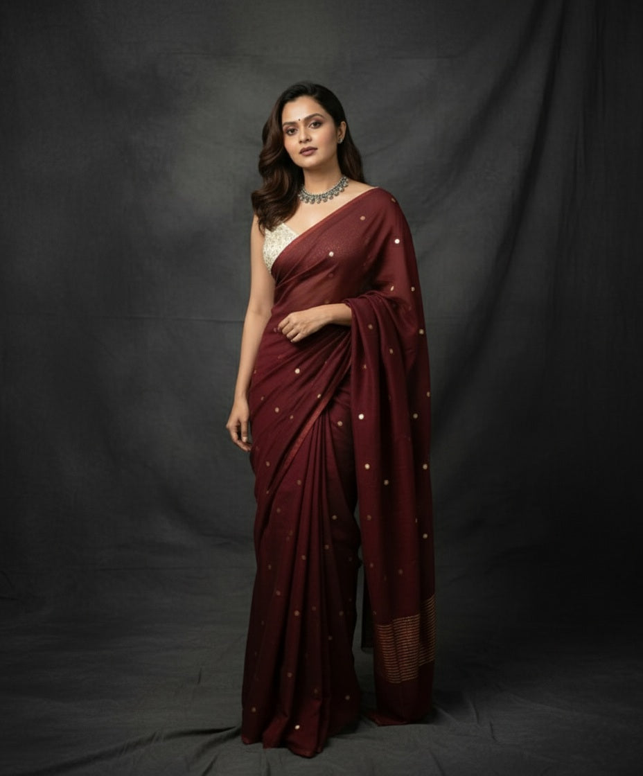Handcrafted Khadi Cotton Saree