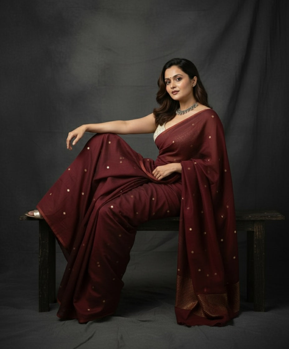 Handcrafted Khadi Cotton Saree