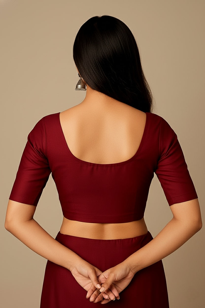 Handcrafted Khadi Cotton Saree with Stitched Blouse