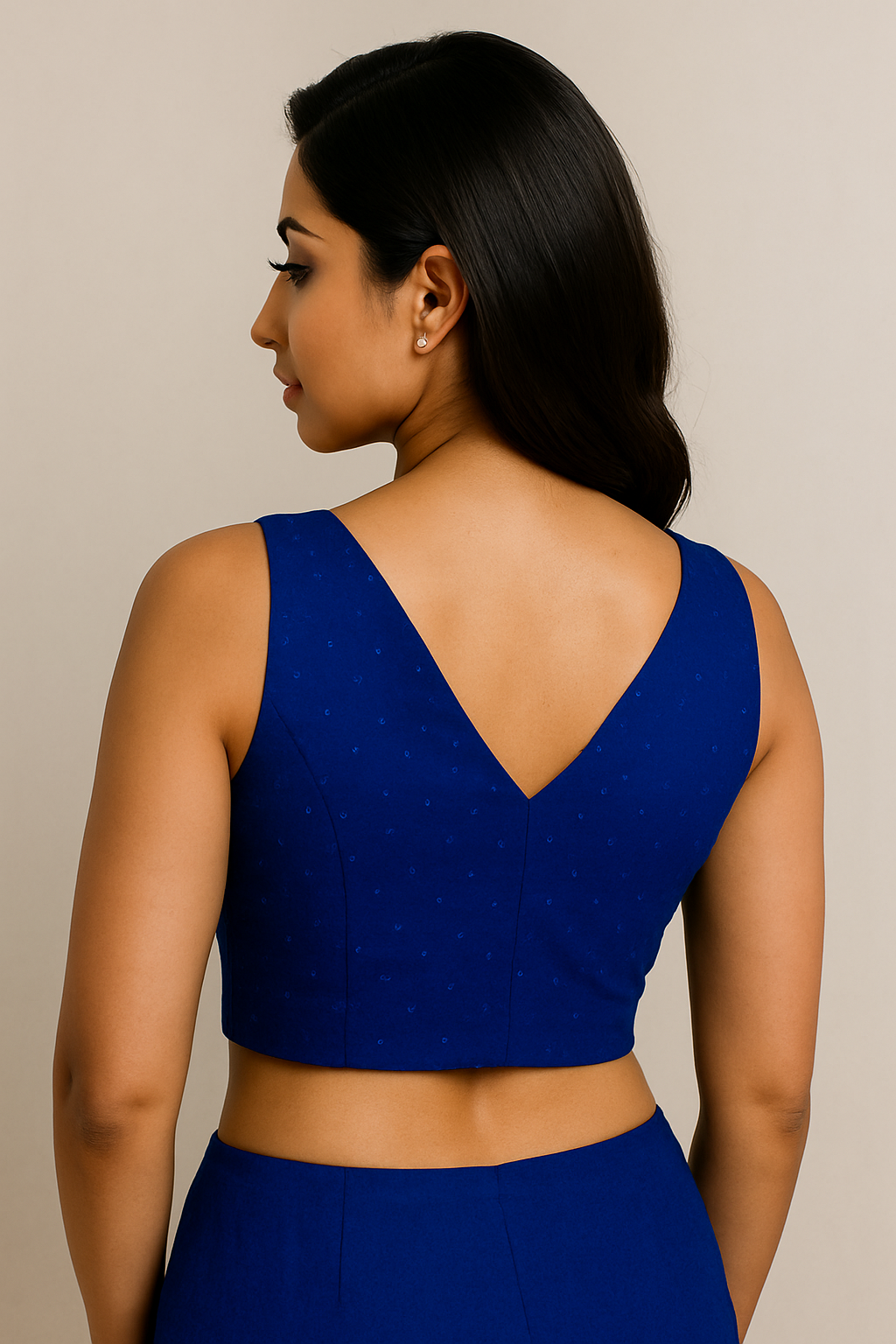Solid Plain Georgette Saree with Matching Blouse Piece